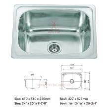 Pia de aço inoxidável Topmounted